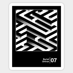 Burial / Minimalist Graphic Fan Artwork Design Magnet